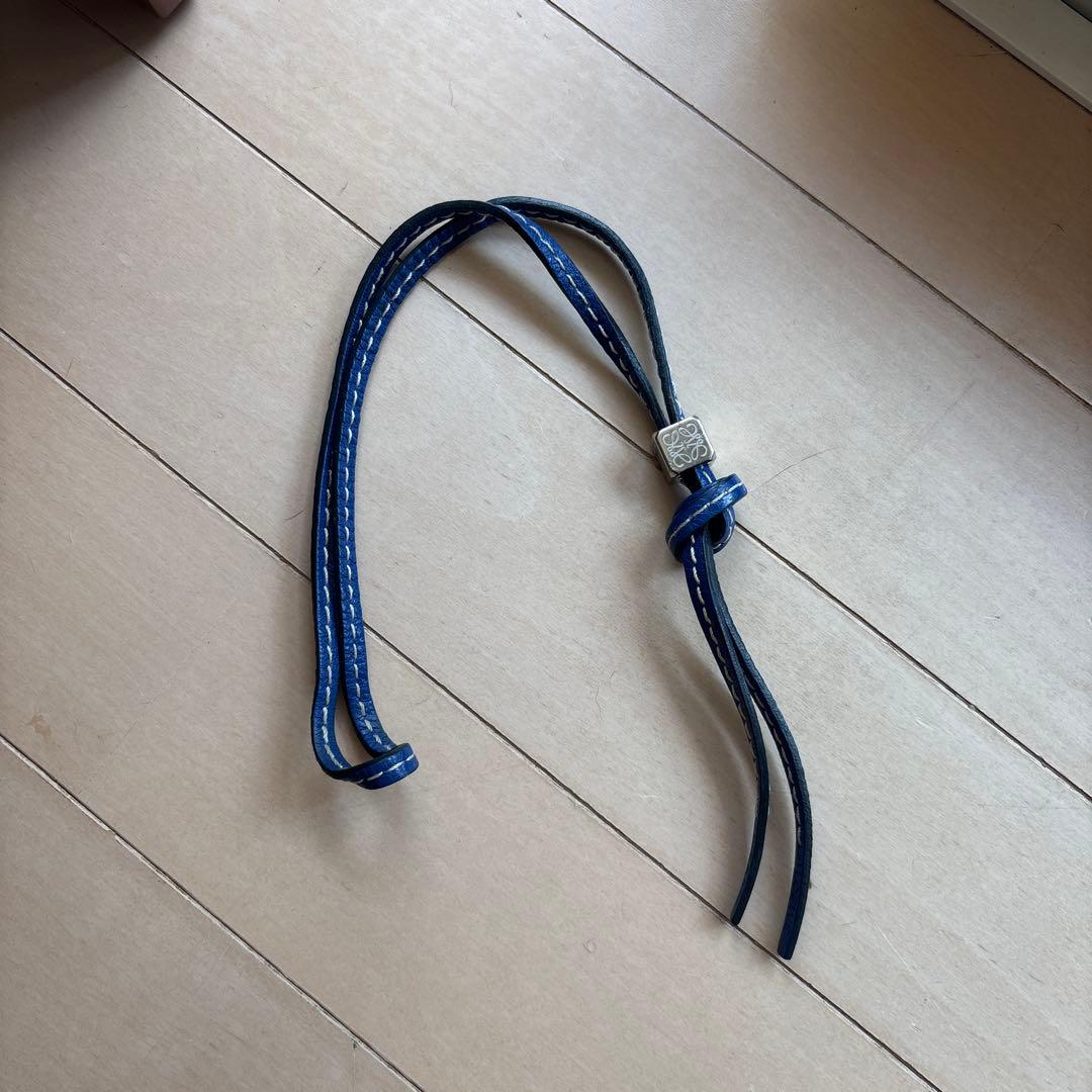 ハ*ー様 LOEWE ロエベ 　アナグラムダイス　ネイビー系　レザー　チャーム
