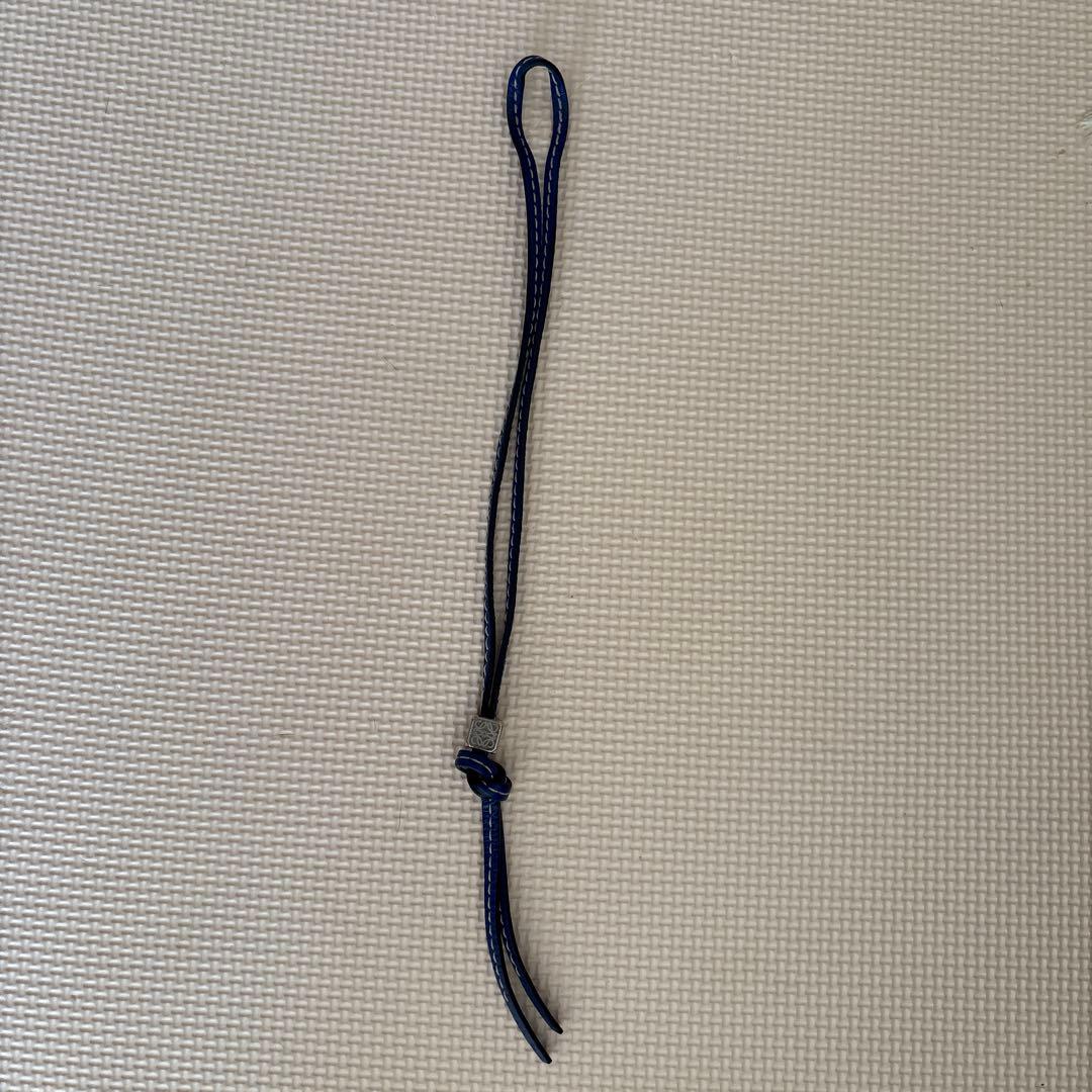 ハ*ー様 LOEWE ロエベ 　アナグラムダイス　ネイビー系　レザー　チャーム