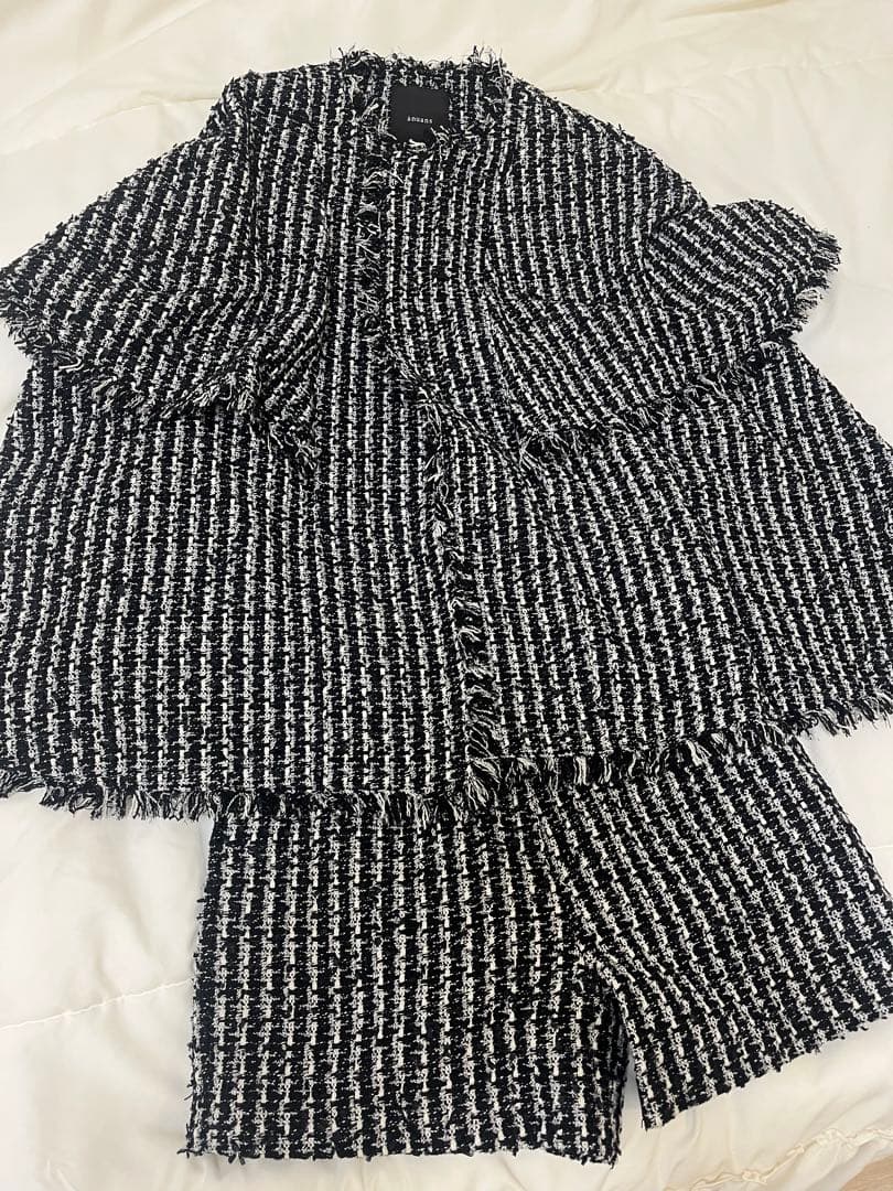 anuans ツイードショートパンツ