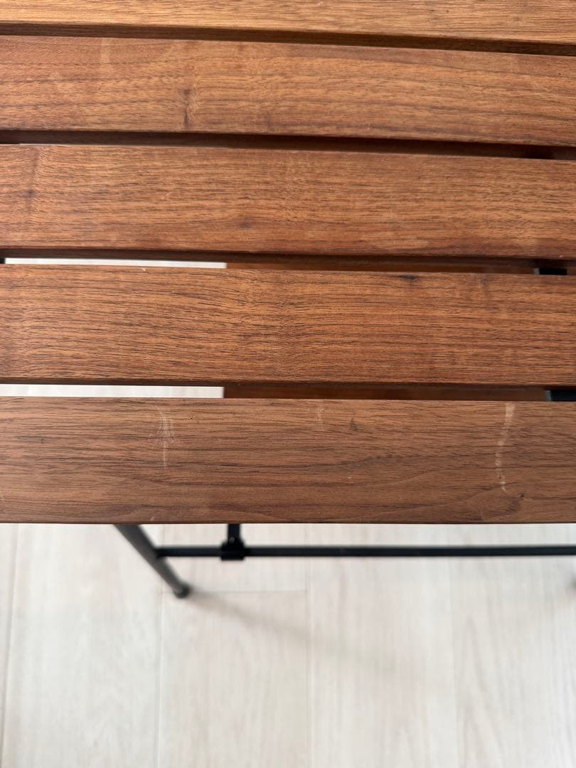 ウォルナットアイアンテーブル　オーダーメイド品