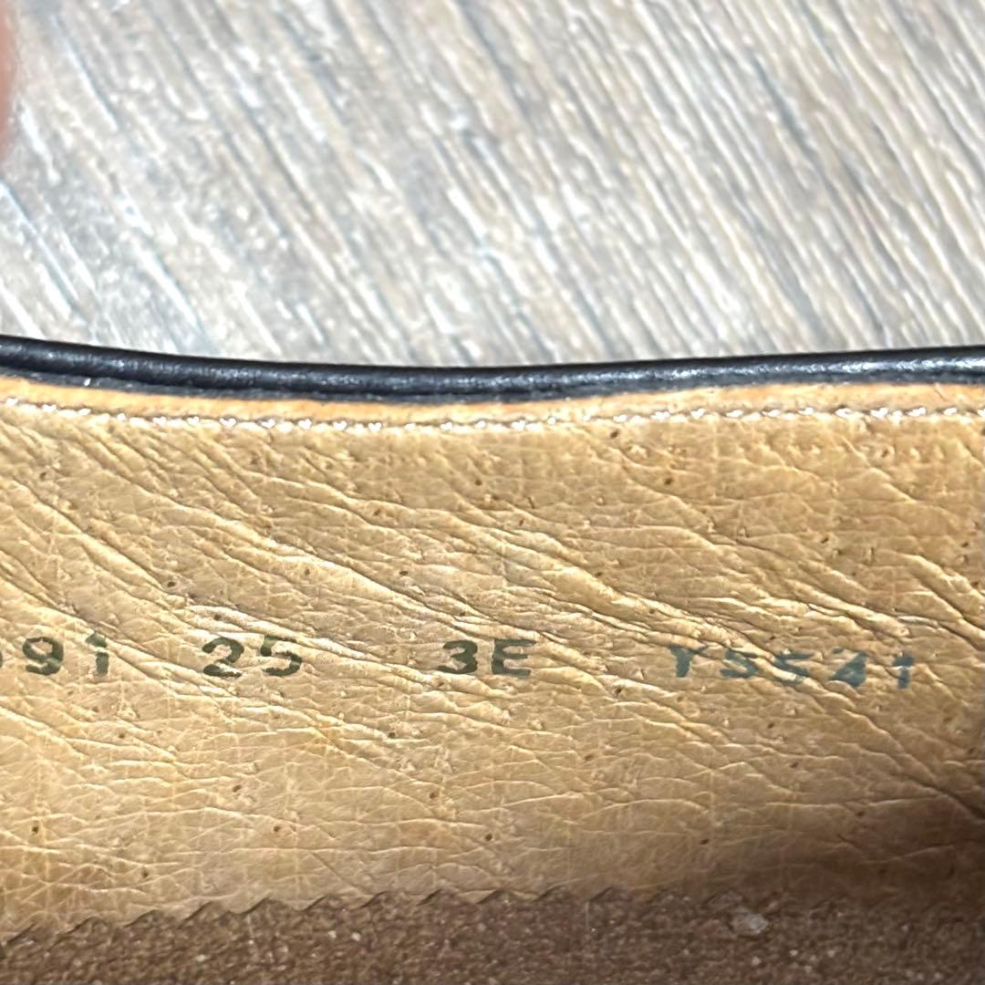 【未使用品】イヴ・サンローラン ブラックレザーローファー 25㎝