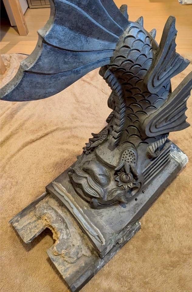 P*t様 鬼瓦 棟飾り 飾り瓦 ２対セット 魔除け 置物