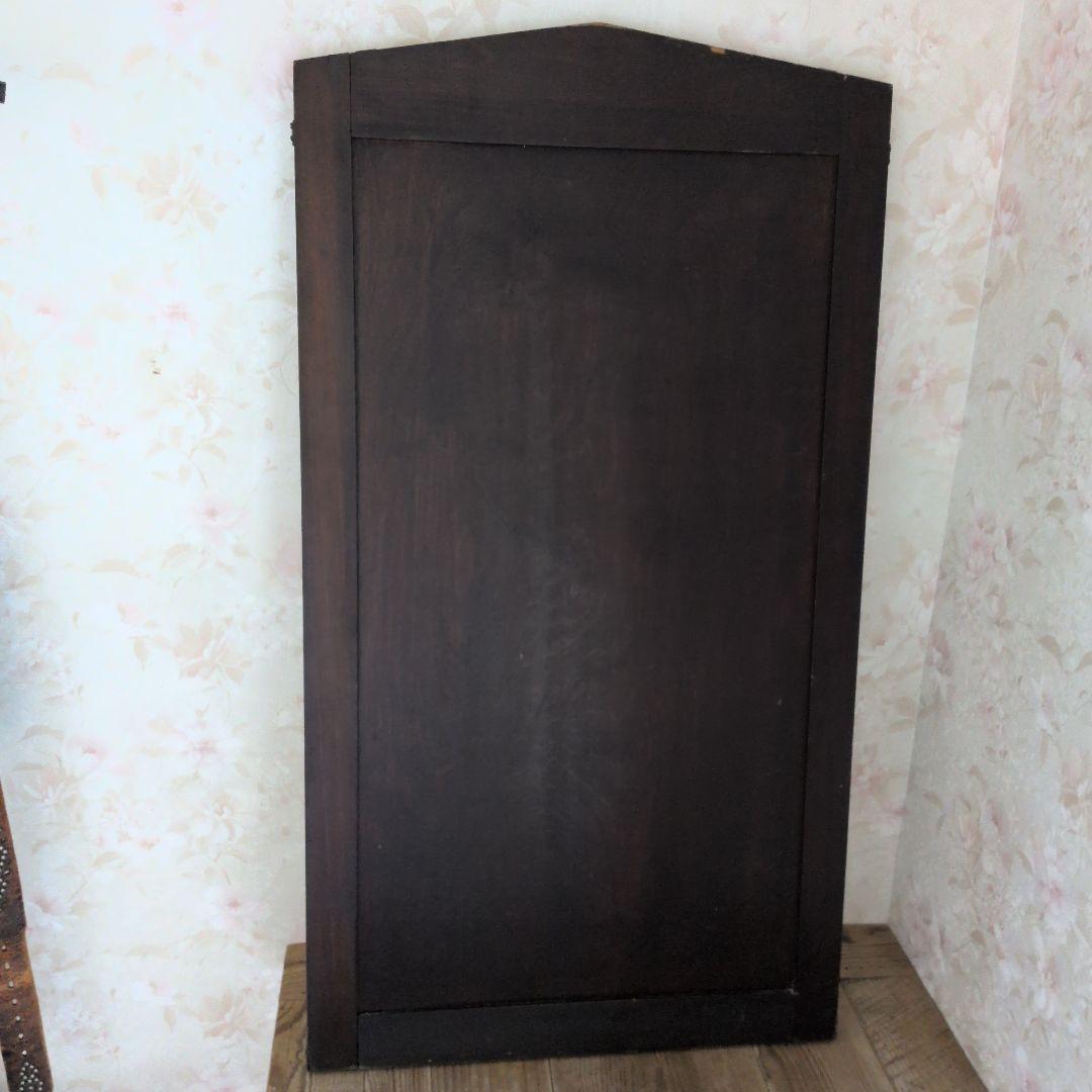 アンティークイギリス不規則形状の木製ミラー