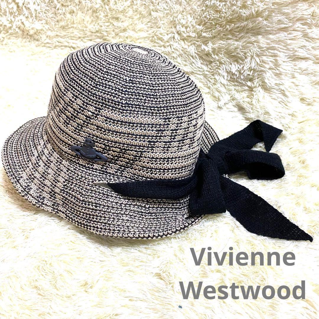 タグ付き　ヴィヴィアンウエストウッド 帽子 サーモジャカード リボンハット