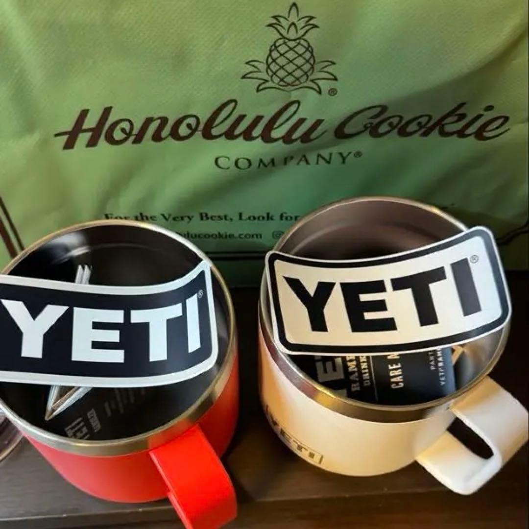 ホノルルクッキー　YETI 限定14oz　ステンレス　マグカップ　赤　白　ペア