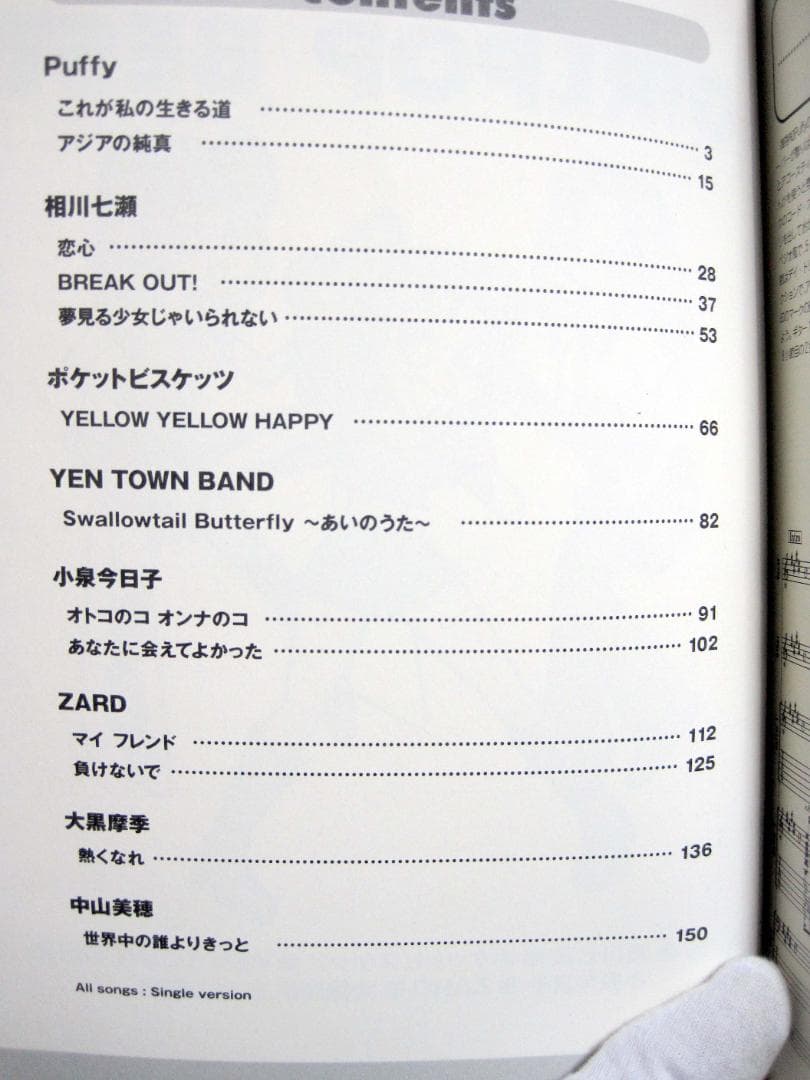 ガールズポップ ベスト バンドスコア GIRLPOP 初版 1997年