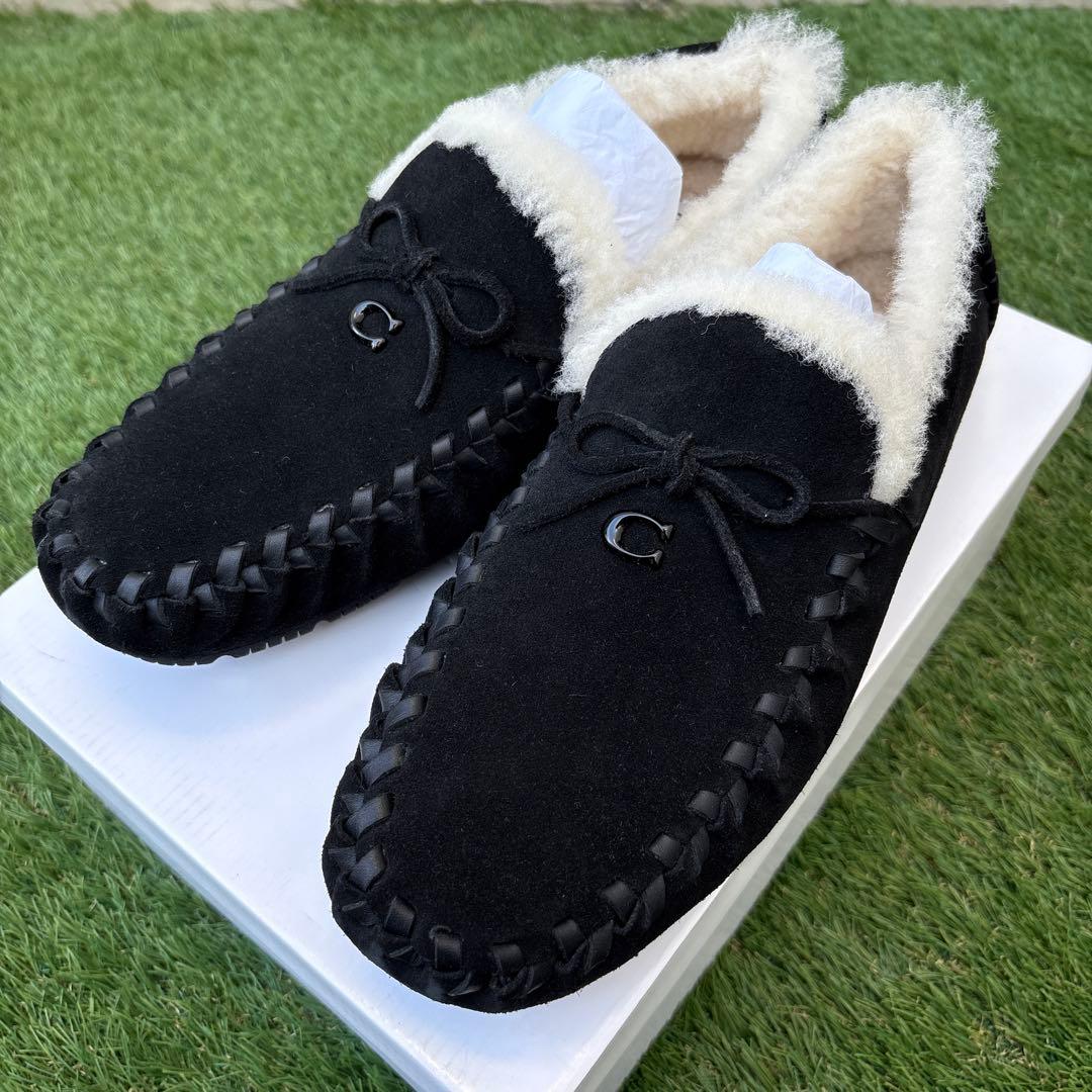 ▪️COACH デッキシューズ　モカシンシューズ　ブラック　29センチ　新品