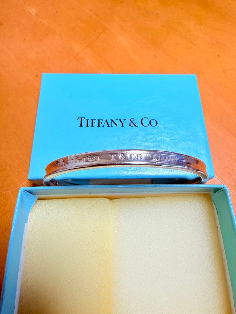 箱付き　ティファニー カフ バングル ナロー 1837 ブレスレット