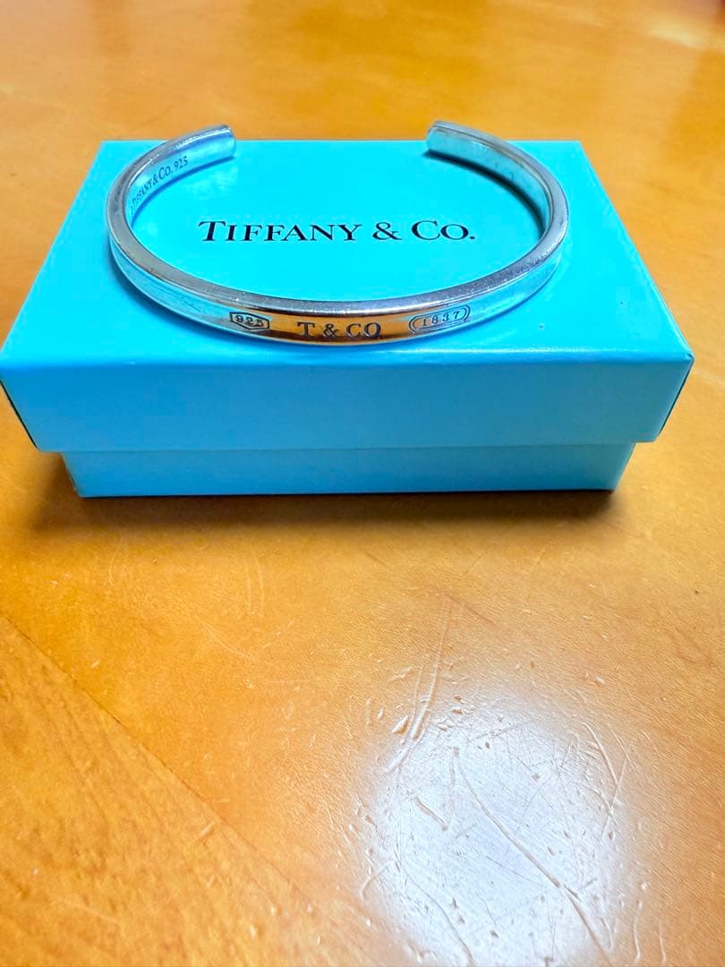 箱付き　ティファニー カフ バングル ナロー 1837 ブレスレット
