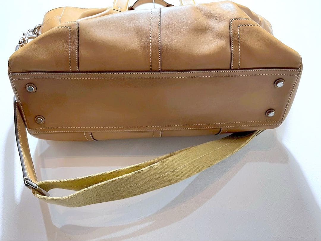 Coach コーチ オールレザーショルダー トートバッグ　旅行カバン
