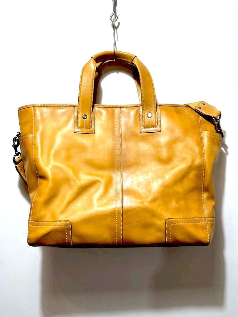 Coach コーチ オールレザーショルダー トートバッグ　旅行カバン