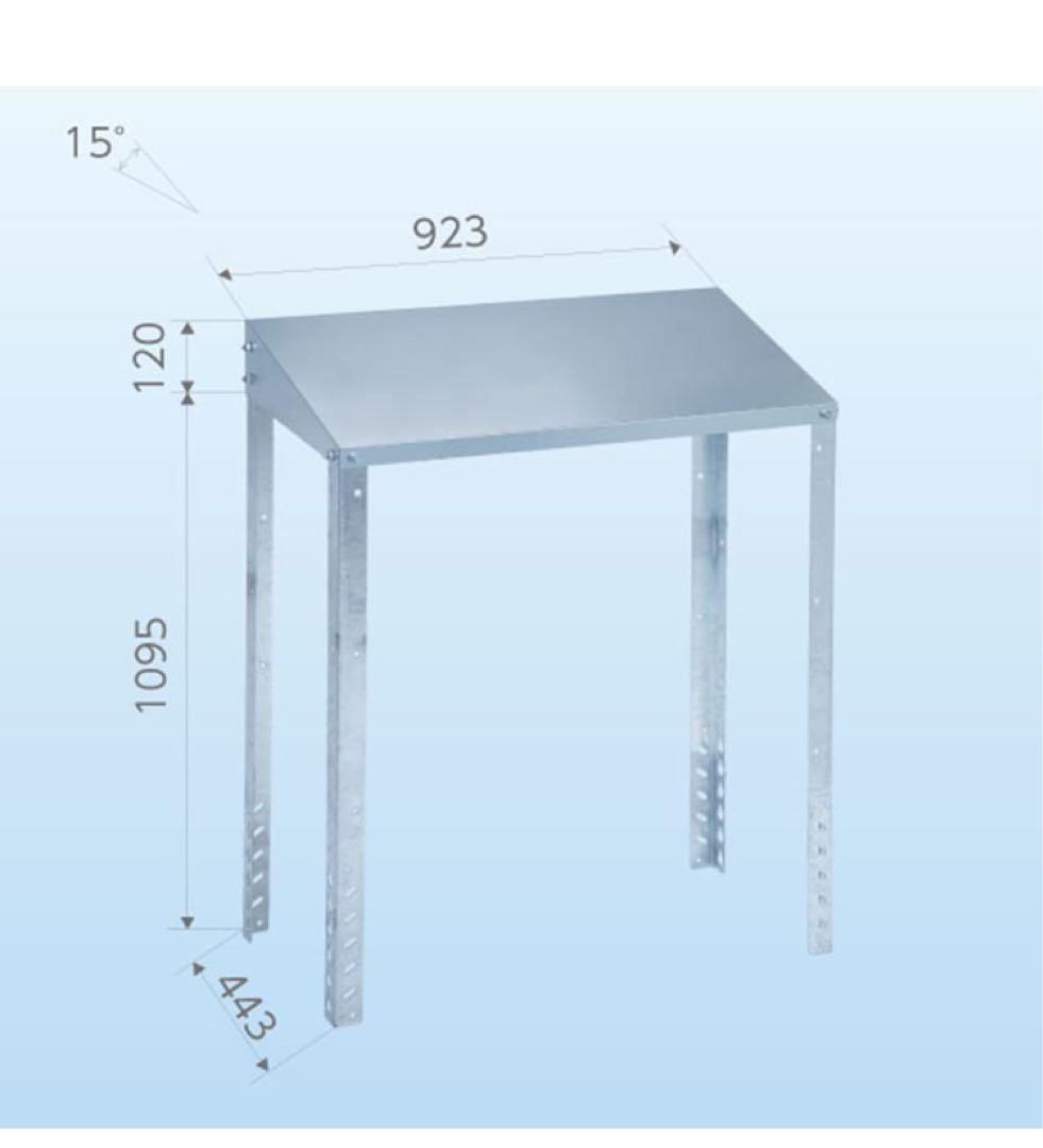 日晴金属 防雪屋根 C-RZJ-L2シルバー 幅923奥行443高さ1215mm