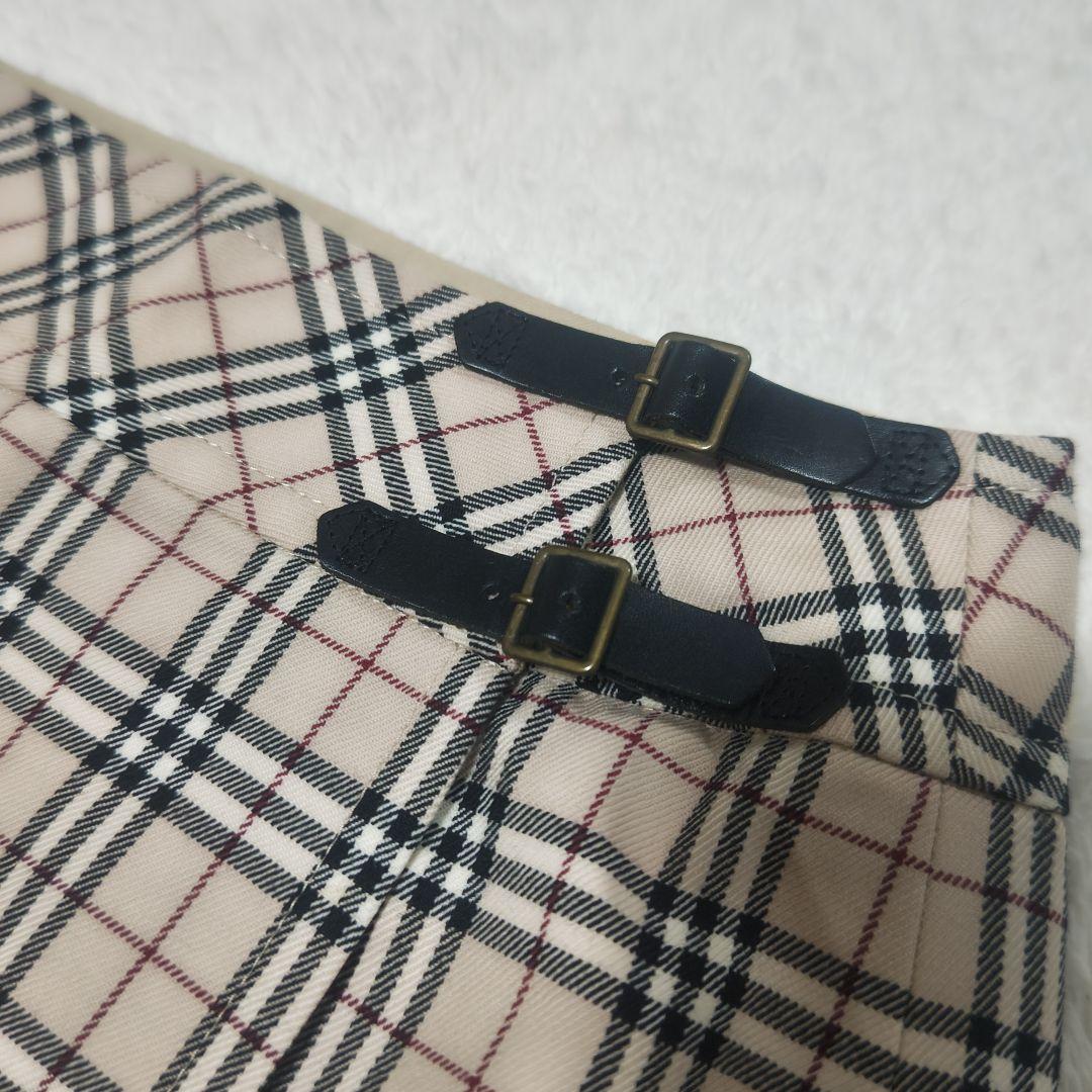 バーバリーブルーレーベル ラップスカート ミニスカート ノバチェック y2k