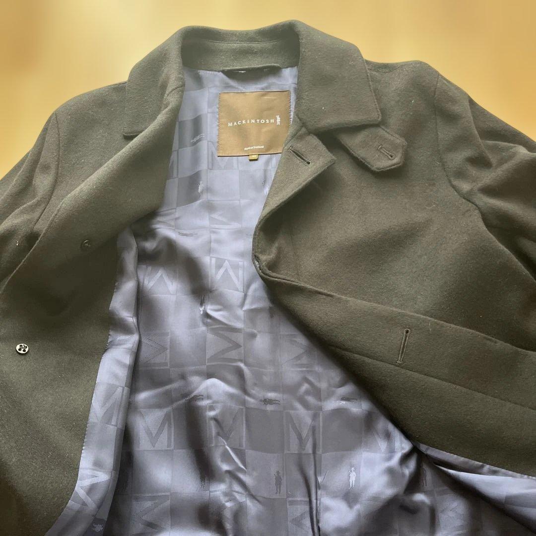 MACKINTOSH ブラック ウール ピーコート