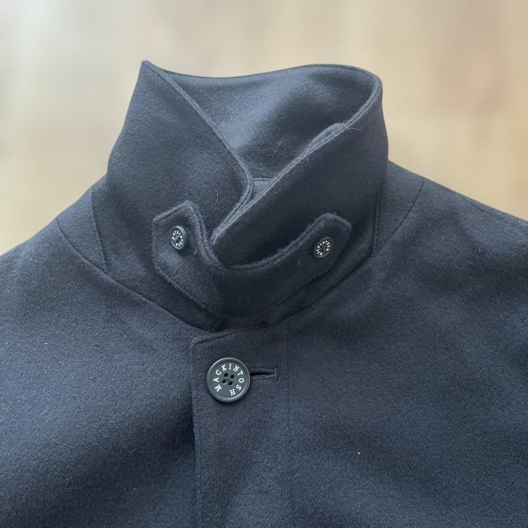 MACKINTOSH ブラック ウール ピーコート