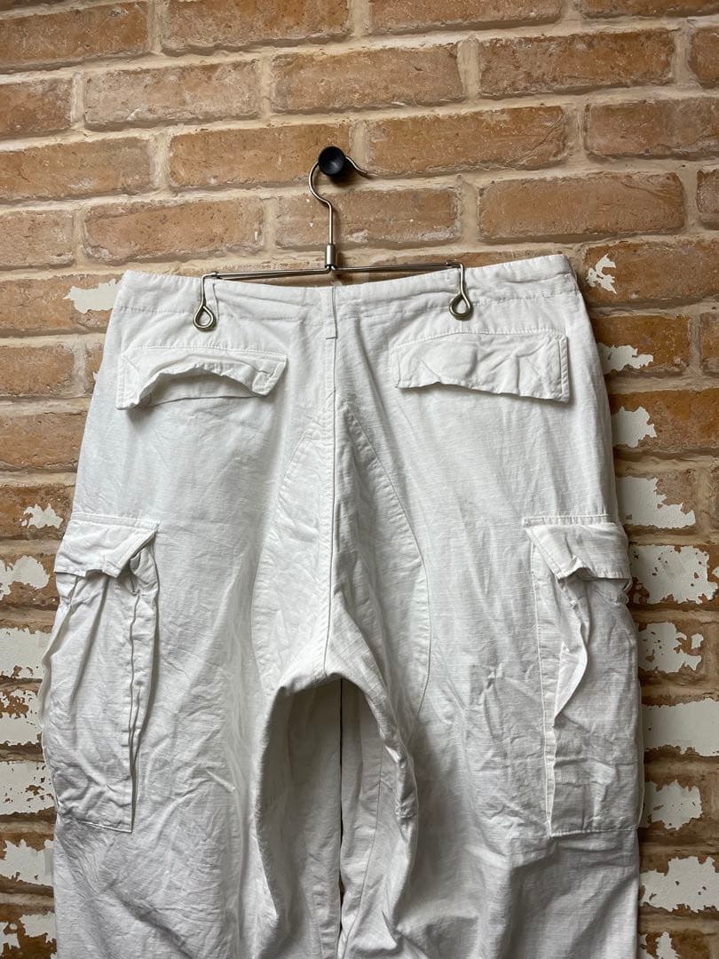 カーゴパンツ スノーカモ　ミリタリーパンツ　リップストップ　白　軍パン　古着