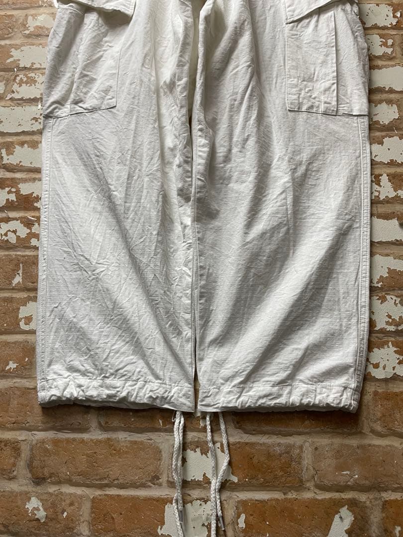カーゴパンツ スノーカモ　ミリタリーパンツ　リップストップ　白　軍パン　古着