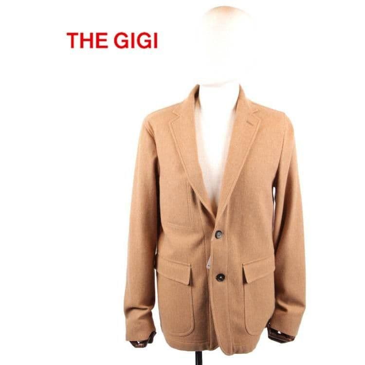 THE GIGI 　ザ・ジジ　ウールヘリンボーンベージュ テーラードジャケット