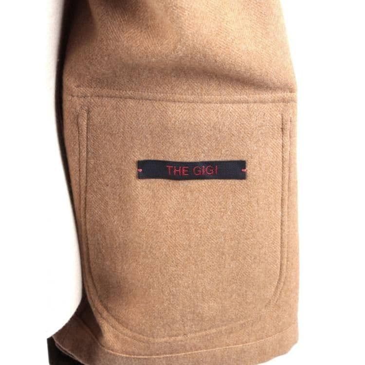 THE GIGI 　ザ・ジジ　ウールヘリンボーンベージュ テーラードジャケット