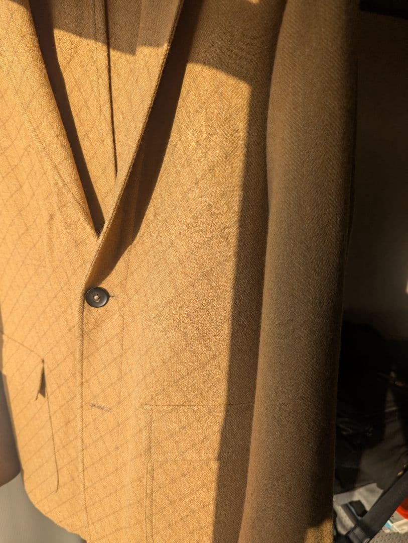 THE GIGI 　ザ・ジジ　ウールヘリンボーンベージュ テーラードジャケット