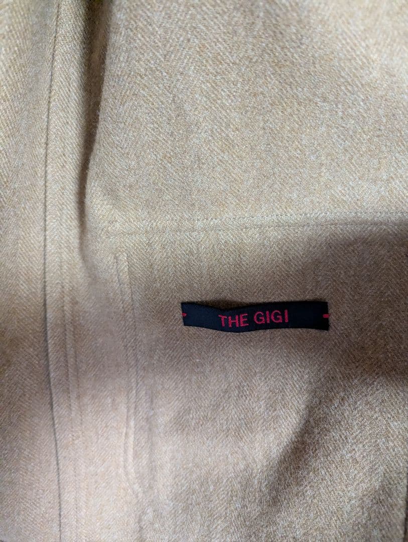THE GIGI 　ザ・ジジ　ウールヘリンボーンベージュ テーラードジャケット