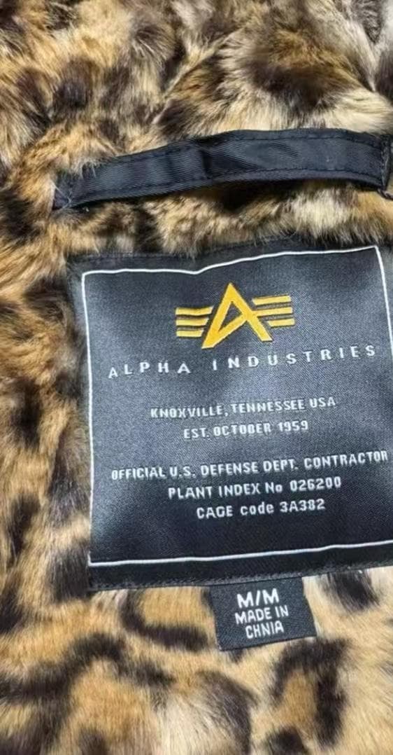 STUSSY × ALPHA N-2B 黒 フライトジャケット ファー