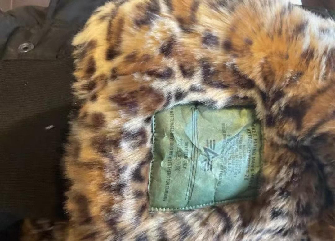 STUSSY × ALPHA N-2B 黒 フライトジャケット ファー