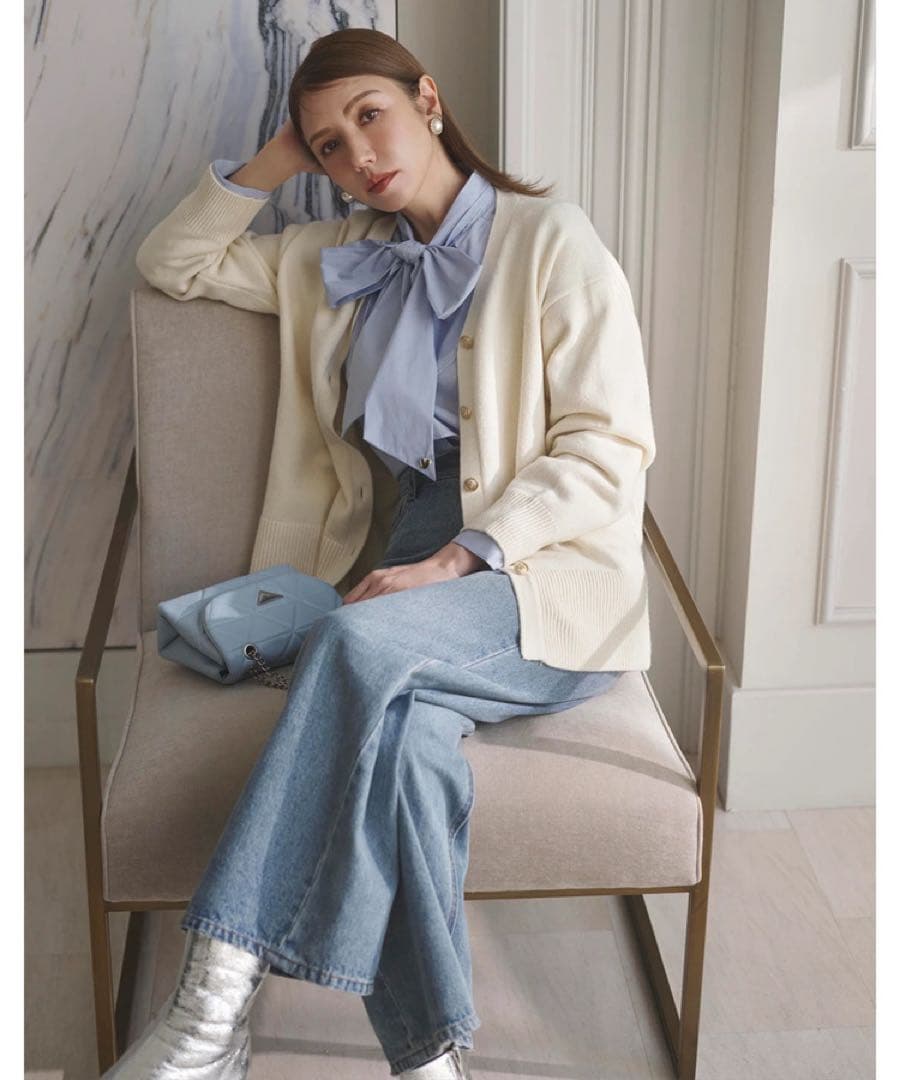 【新品未使用】JUSGLITTY カーデ×ペプラムワンピSET