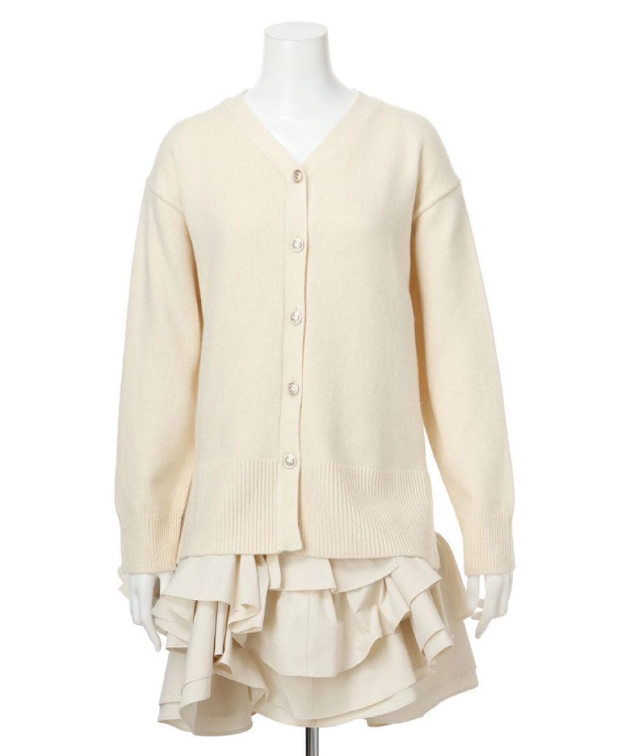 【新品未使用】JUSGLITTY カーデ×ペプラムワンピSET