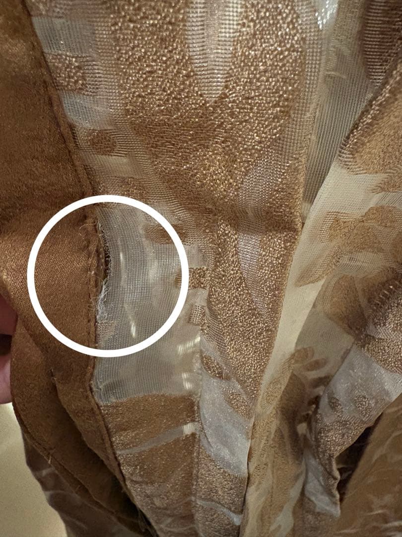 Ameri アメリ　und sheer jacquard tuck dress