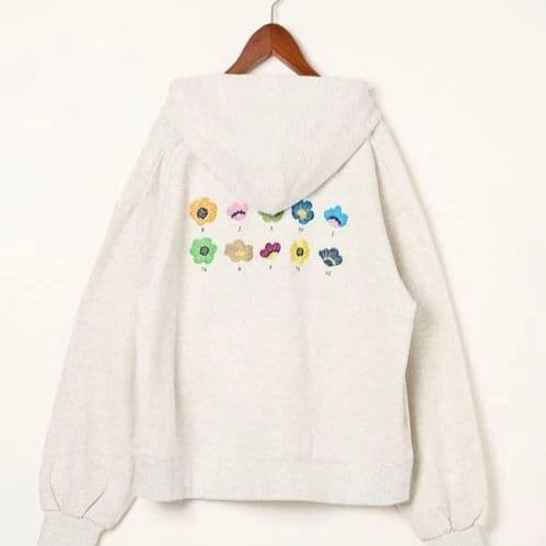 ボーイフレンド シーズン2 × ニコアンド【コラボ フーディー 】グレー•L