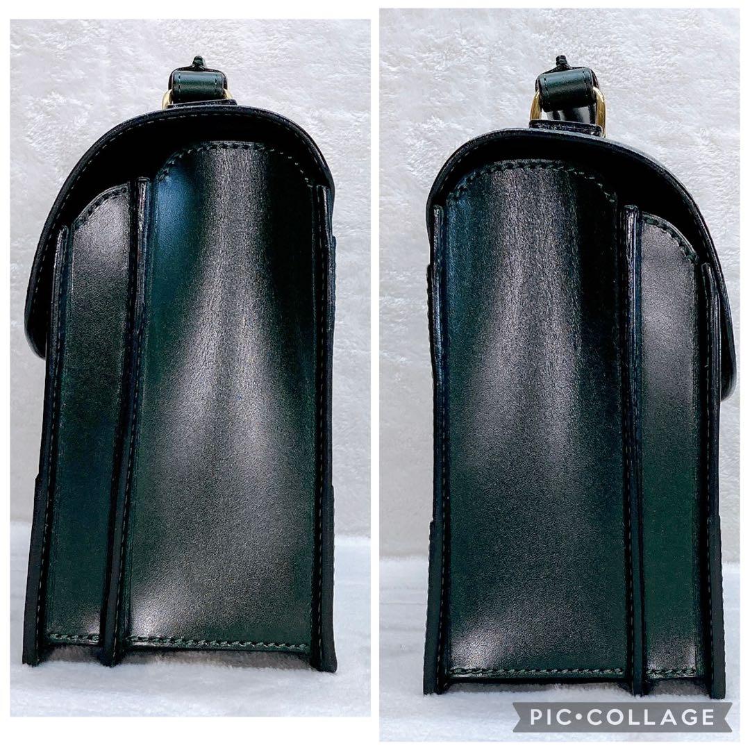 ✨極美品✨ 鞄いたがき セカンドバッグ ダレス ブラスコット ダークグリーン