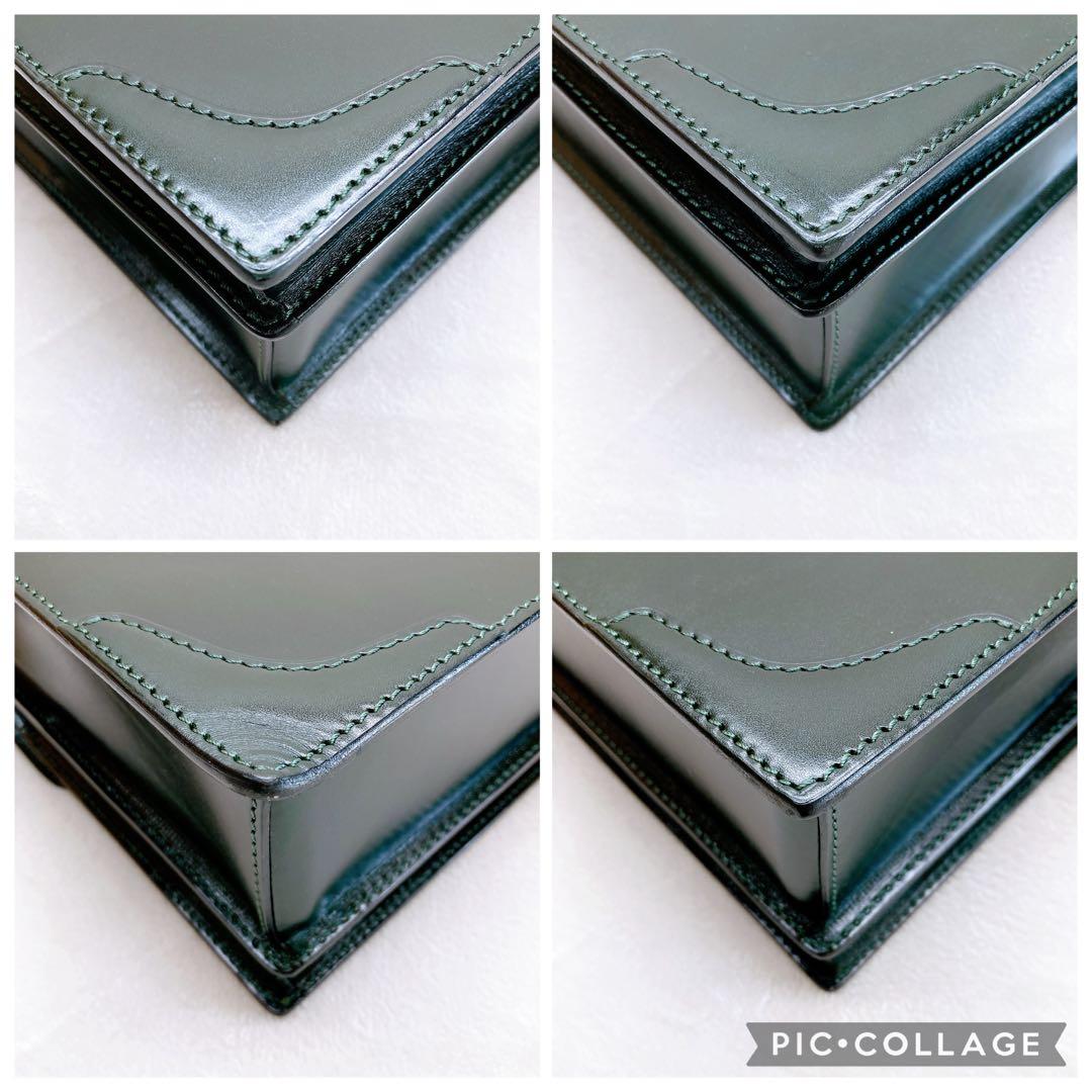 ✨極美品✨ 鞄いたがき セカンドバッグ ダレス ブラスコット ダークグリーン