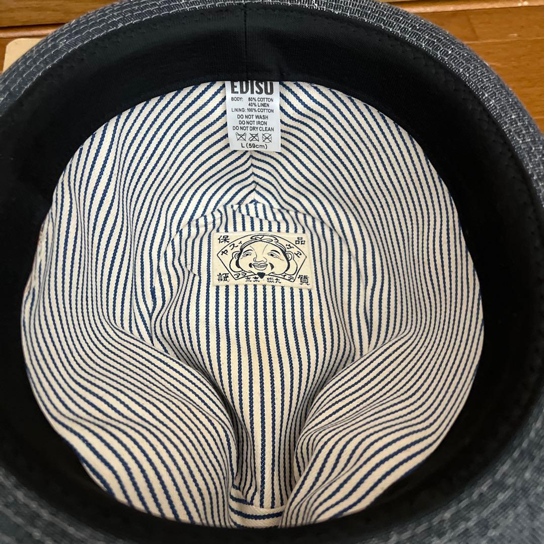 未使用品　エヴィス EVISU デニム ハット Lサイズ