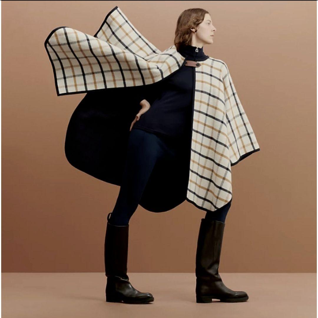 最終価格！新品【HERMES】エルメス2025 ポンチョ リバーシブルカマイユ