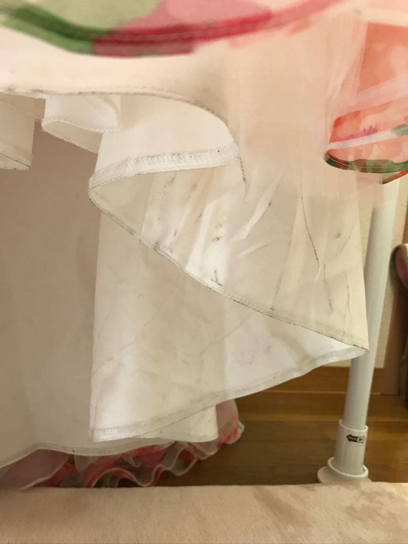 【引越しの為値下げ】YNS ウェディングドレス カラードレス 花柄 パニエ付き