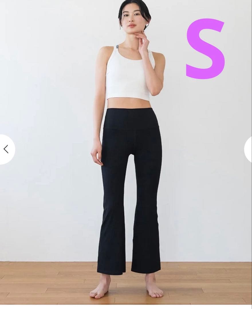 【SUKALA】ベーシックリブフレアパンツ　S