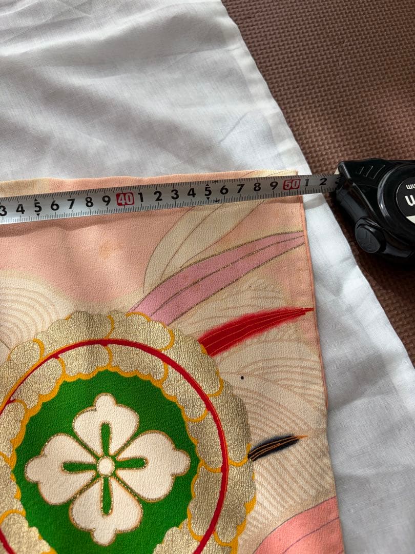 七五三　着物　正絹　アンティーク　レトロ　ピンク７歳　日本髪　結び帯　フルセット