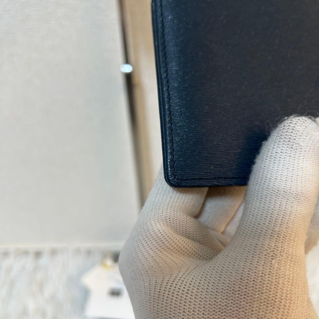 【未使用級✨人気商品/カレント】ポーター　折り財布　レザー　ネイビー　男女兼用