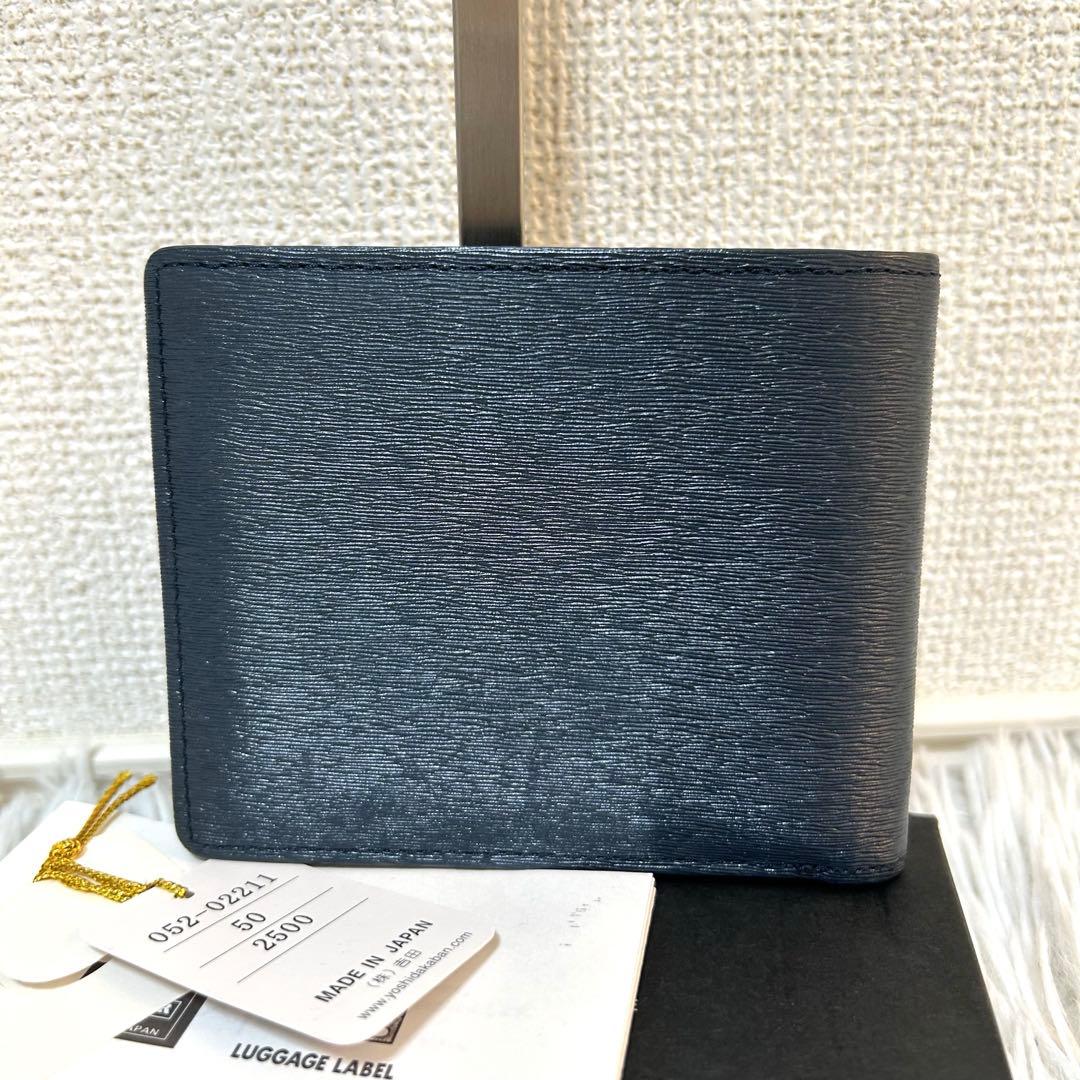 【未使用級✨人気商品/カレント】ポーター　折り財布　レザー　ネイビー　男女兼用