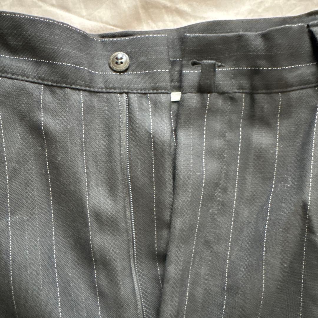 ヴェルサーチ スーツ ストライプ 裏地メデューサ 総裏 黒