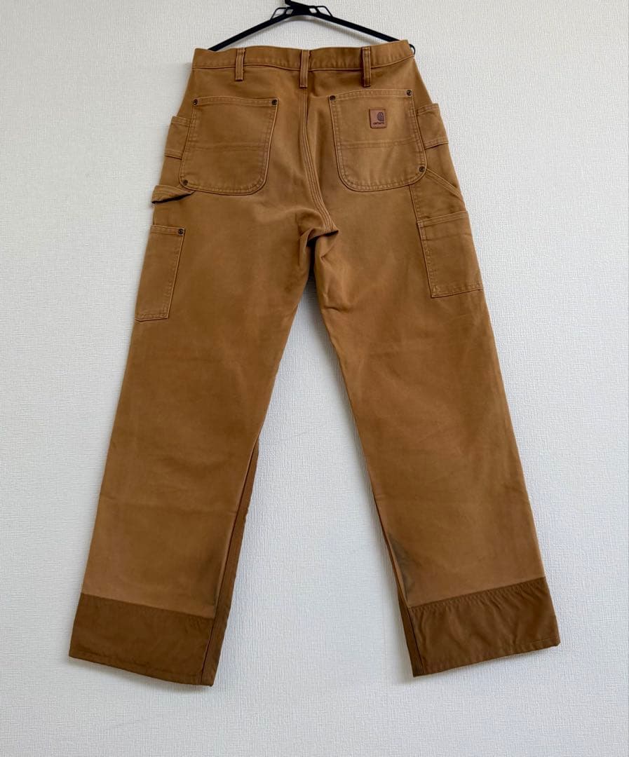 超スペシャル 32X30 W32 カーハート ダブルニー パンツ ブラウン 茶