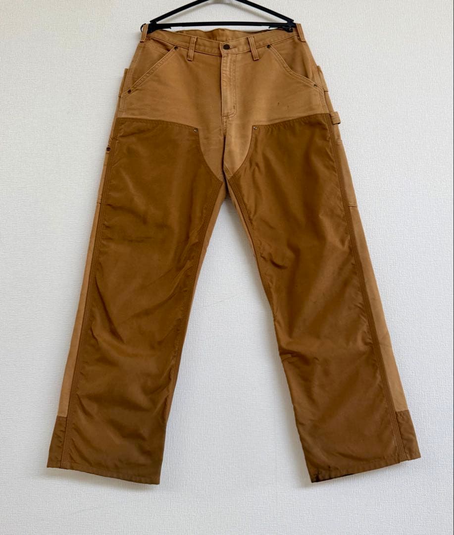 超スペシャル 32X30 W32 カーハート ダブルニー パンツ ブラウン 茶