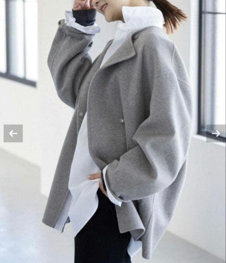 美品✨ 23年 SLOBE IENA ハミルトン ダブルフェイスショートコート