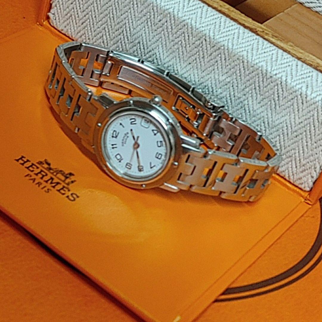 エルメス時計/極極極美品CL4.210新品回路電池新品仕上げ正常稼働品レディース