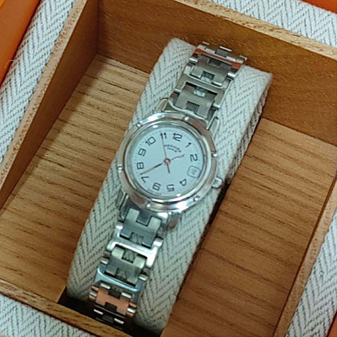 エルメス時計/極極極美品CL4.210新品回路電池新品仕上げ正常稼働品レディース