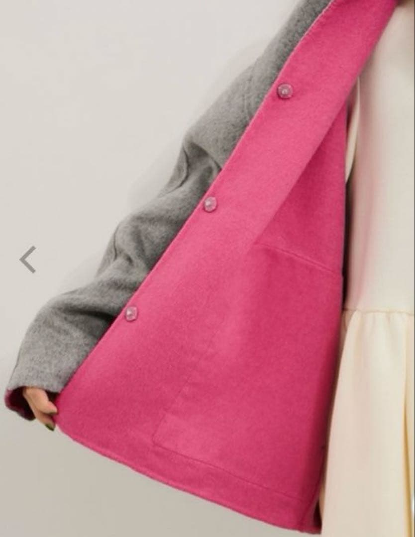 新品タグ付き　アダムエロペ　ノーカラーコート