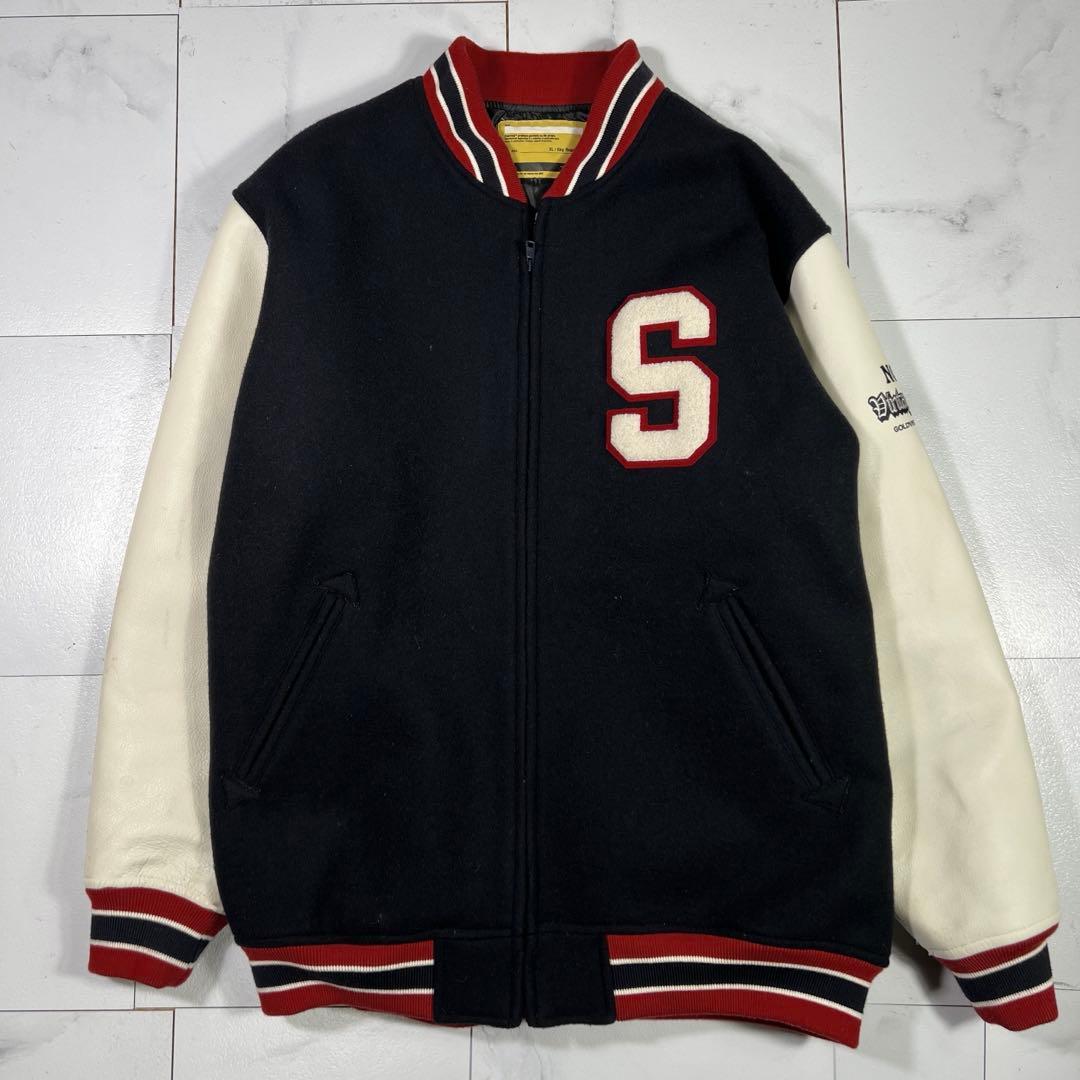 swagger スワッガー レザー切り替え スタジャン サガラ刺繍 XL