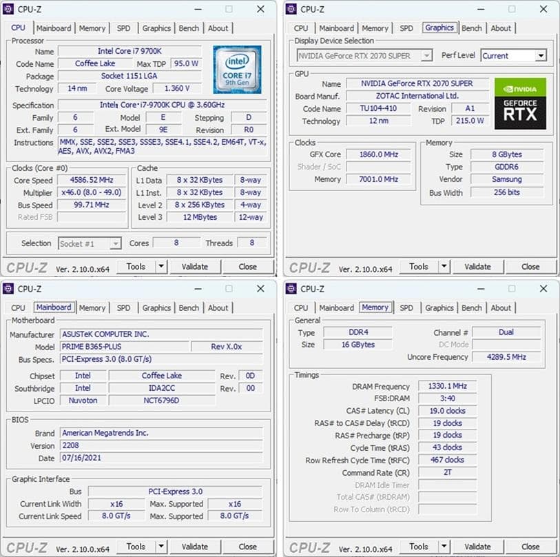 ゲーミングPC/Core i7 9700K/RTX2070Super/送料無料