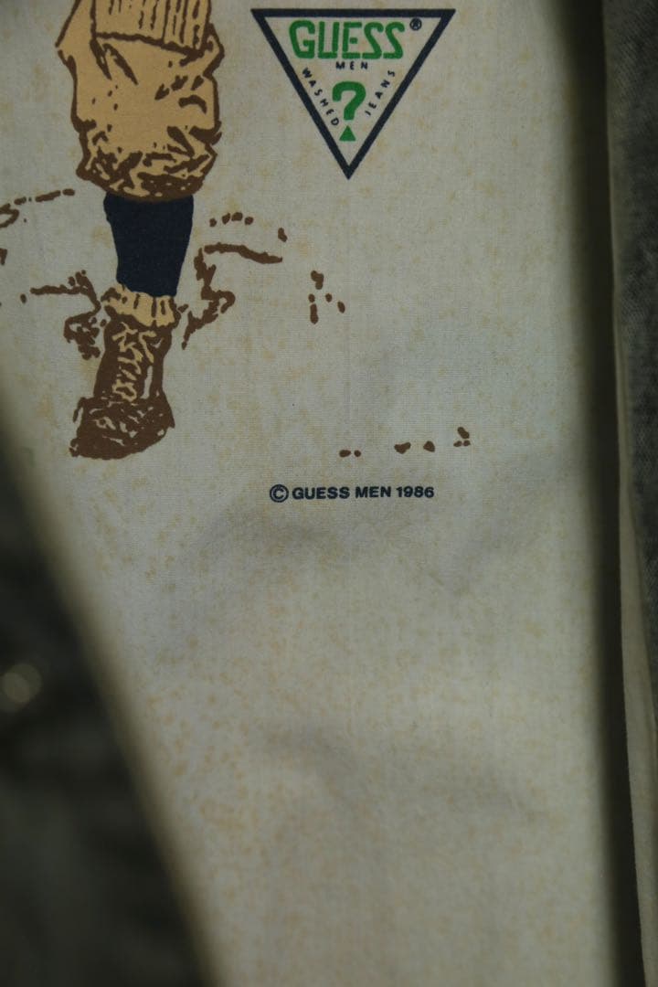 GUESS 1986’s デニム×レザージャケットXL バックトゥザフューチャー